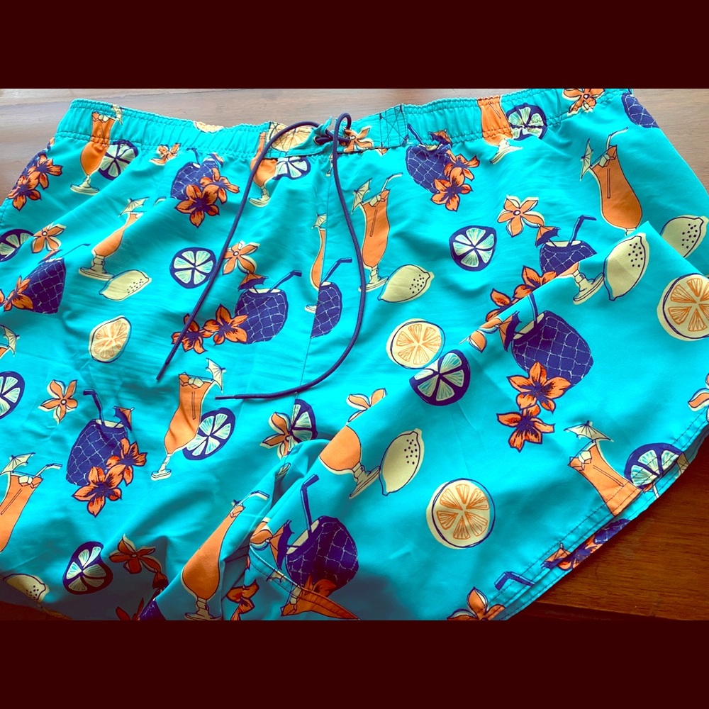 DXL Men’s Island Passport Tropical Swim Trunks